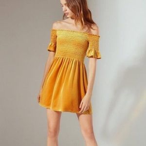 Urban Outfitters off the shoulder velvet dress